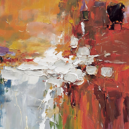 Modern abstract wall art, hand-painted oil painting