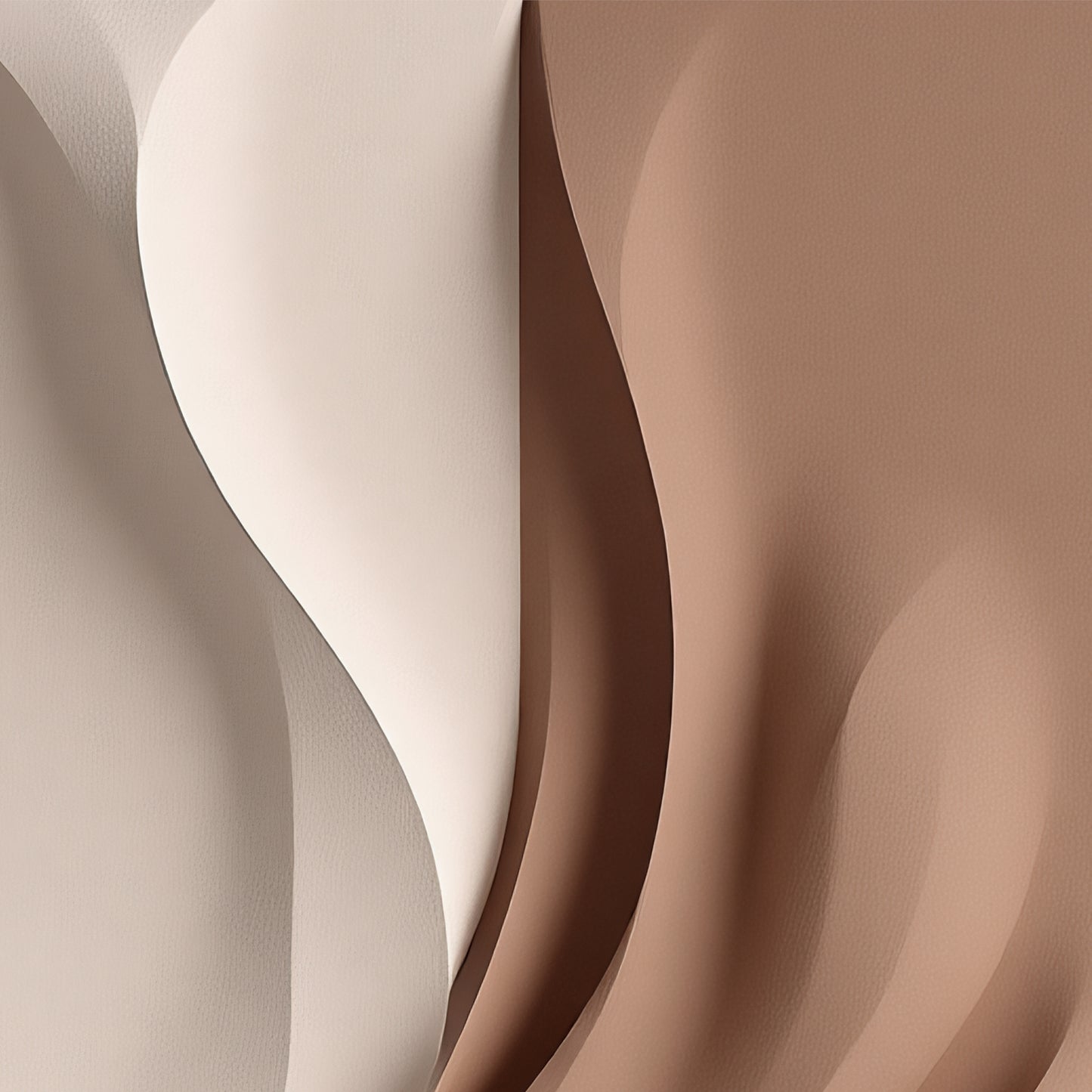 Beige and Brown Wall Sculptures, 3D Wood Wall Art, Minimalist Wall Hanging Home Decor