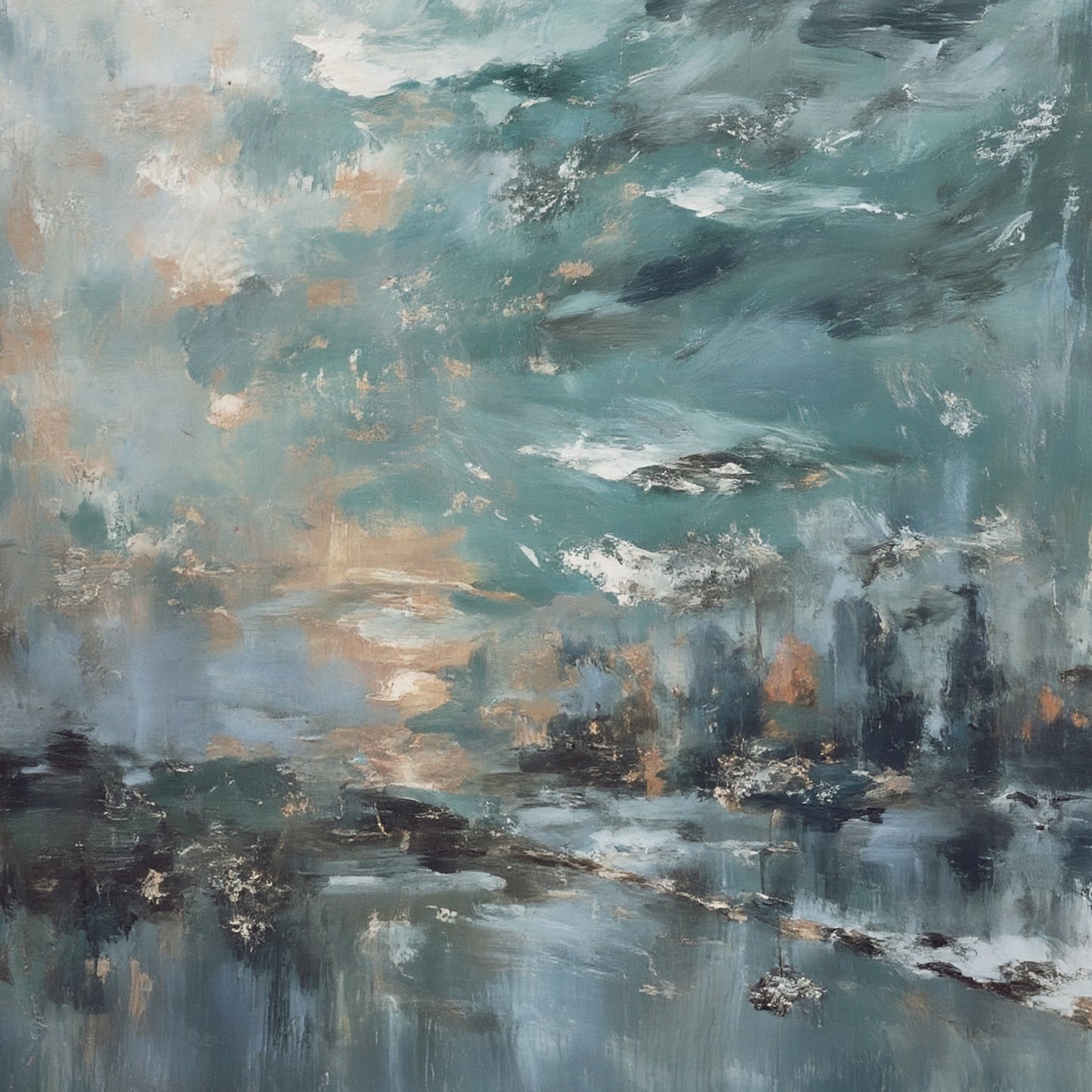 Modern abstract wall art, hand-painted oil painting