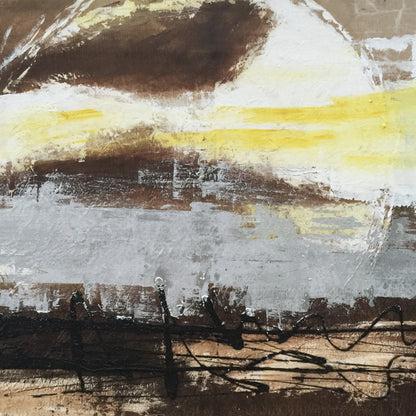 Banner modern abstract wall art, hand-painted oil painting