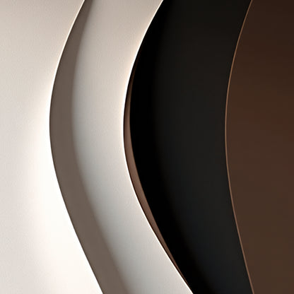 Beige and Brown Black Wall Sculptures, 3D Wood Wall Art, Minimalist Wall Hanging Home Decor