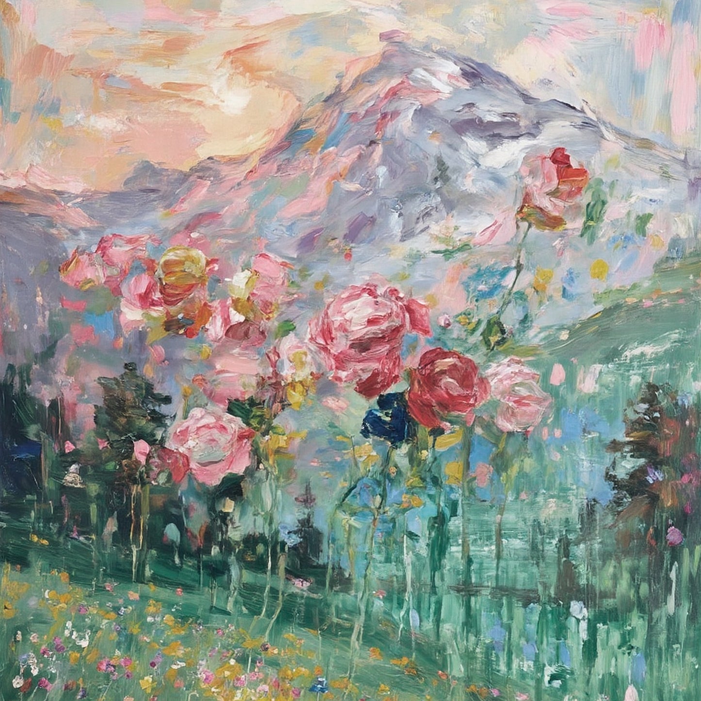 Modern abstract wall art, hand-painted oil painting
