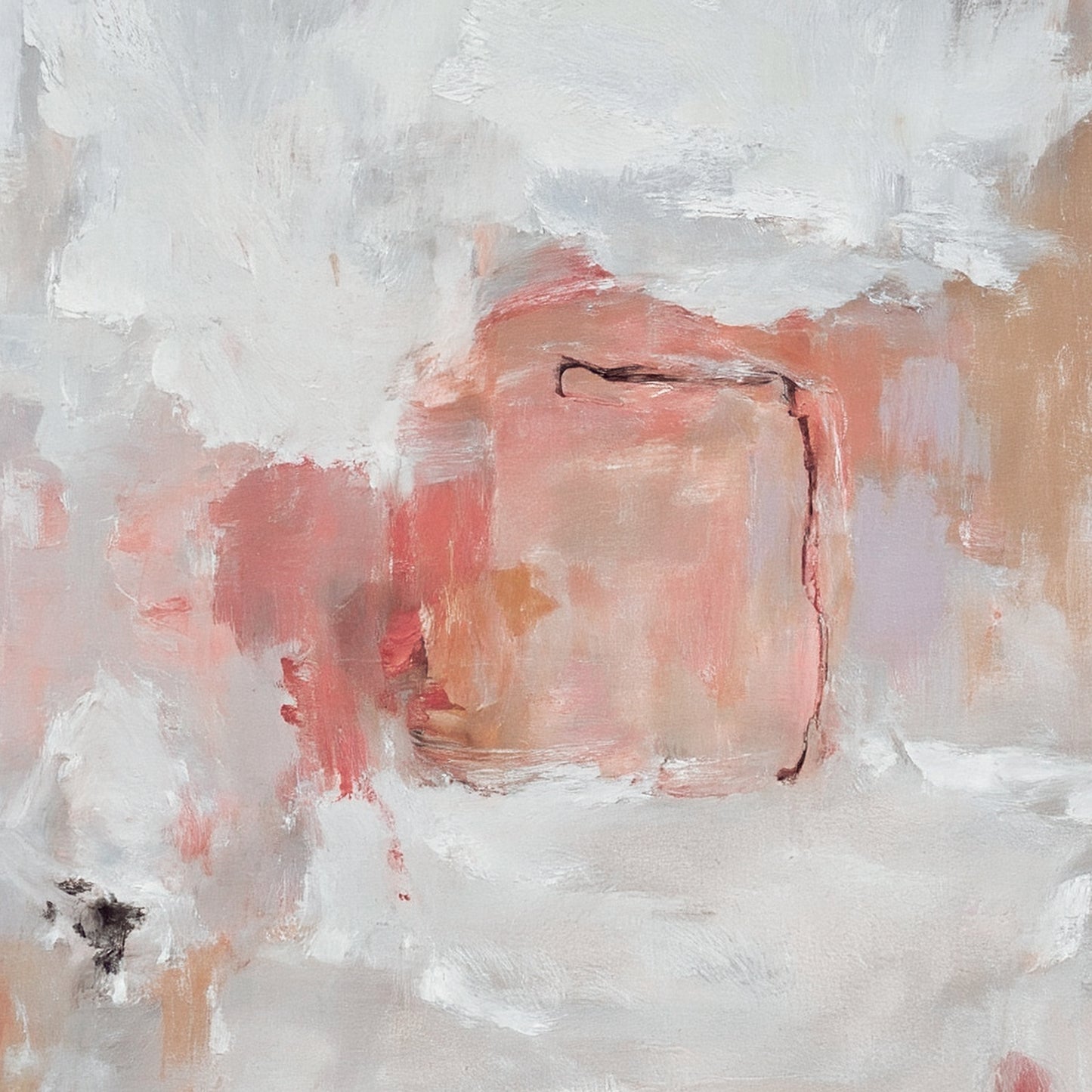 Modern abstract wall art, hand-painted oil painting