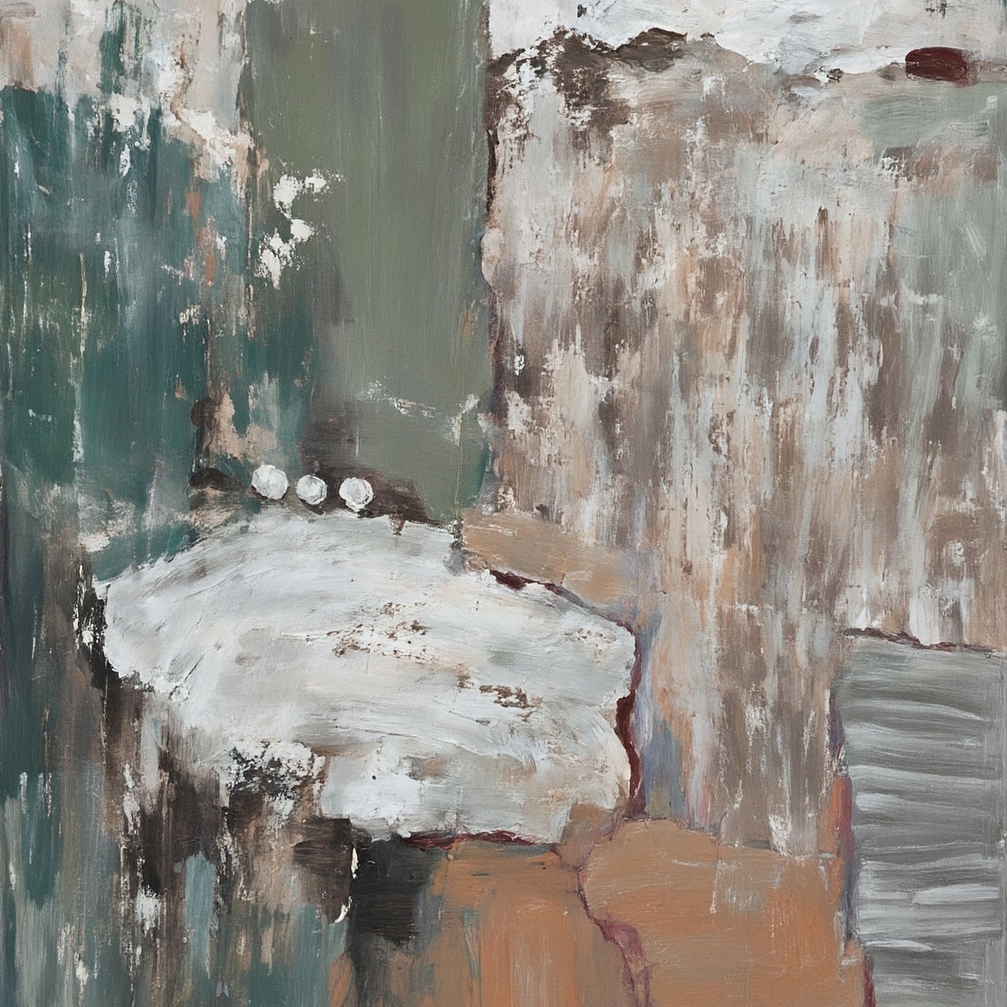 Modern abstract wall art, hand-painted oil painting