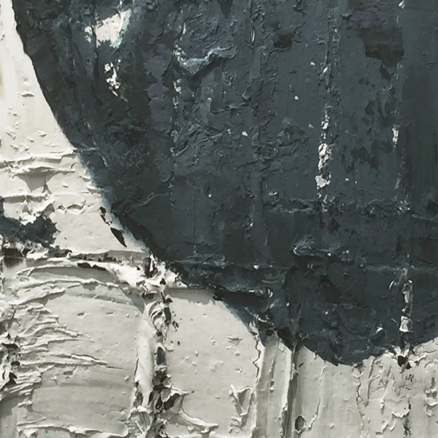 Black, white and gray simple wall art, hand-painted oil painting