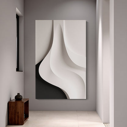 Beige and black Wall Sculptures, 3D Wood Wall Art, Minimalist Wall Hanging Home Decor