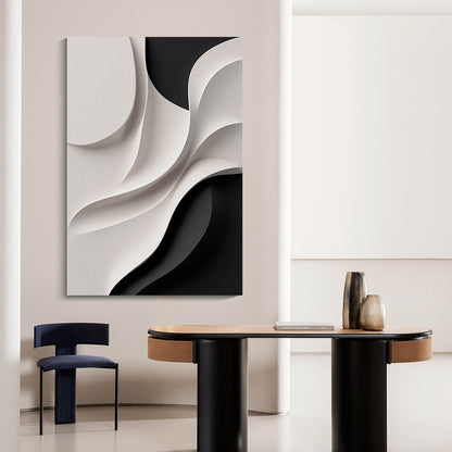 Beige and black Wall Sculptures, 3D Wood Wall Art, Minimalist Wall Hanging Home Decor