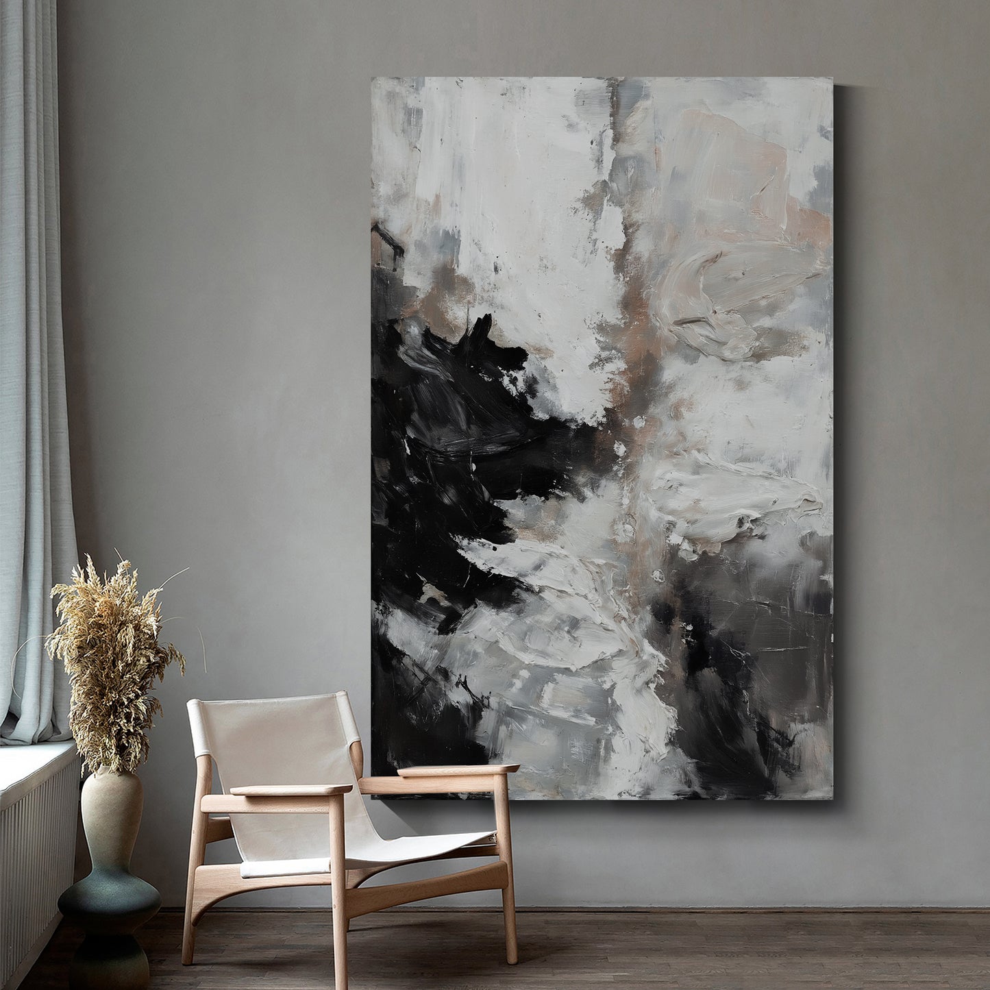 Modern abstract wall art, hand-painted oil painting