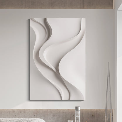 Beige Wall Sculptures, 3D Wood Wall Art, Minimalist Wall Hanging Home Decor