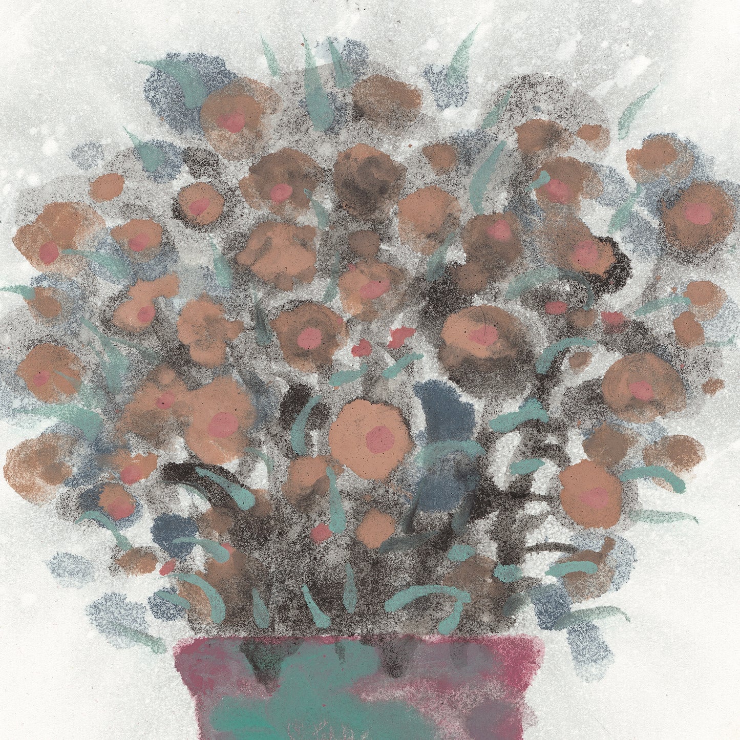 "Vase Flowers" framed canvas prints