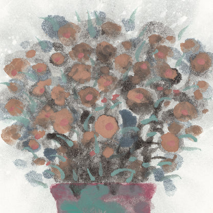 "Vase Flowers" framed canvas prints