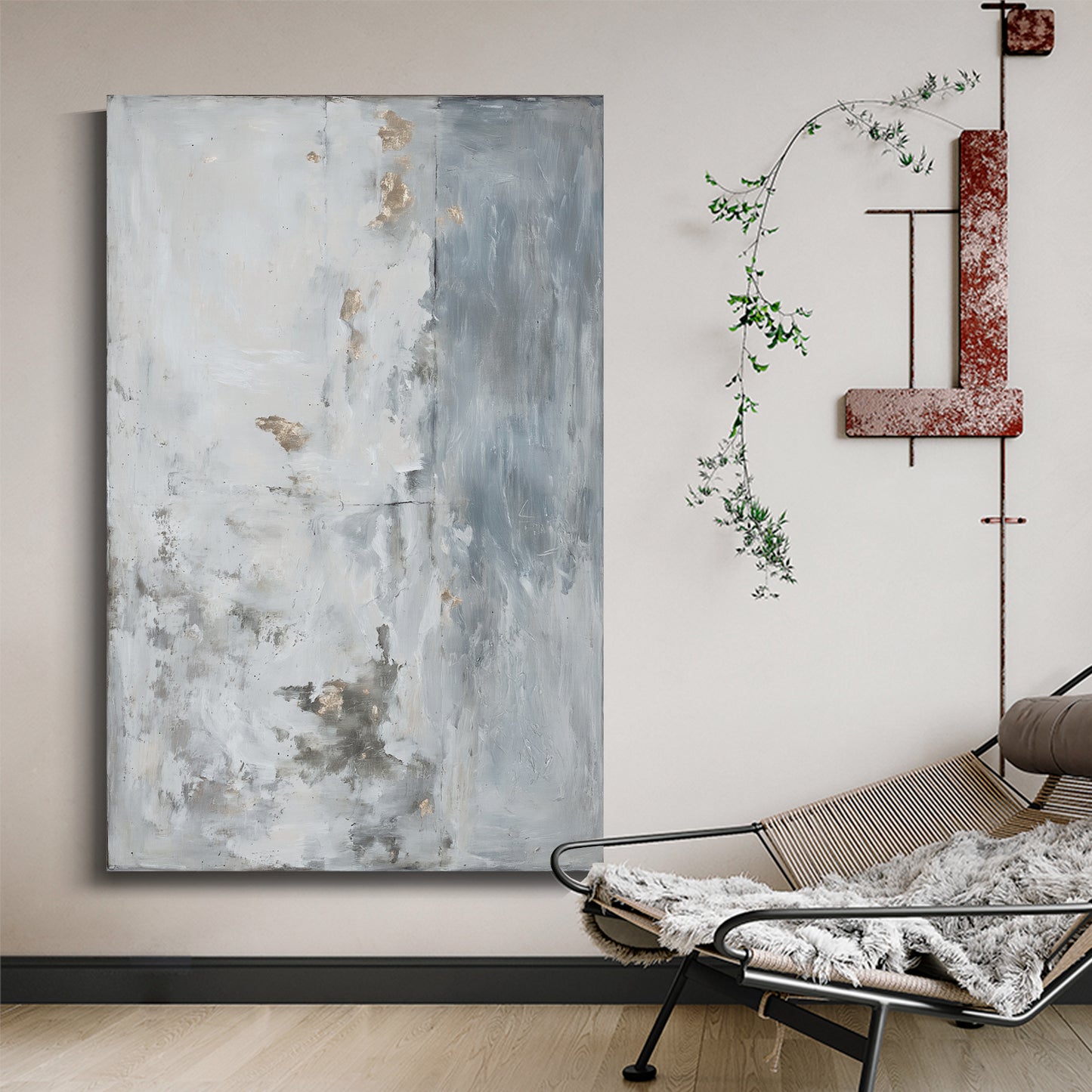 Modern abstract wall art, hand-painted oil painting