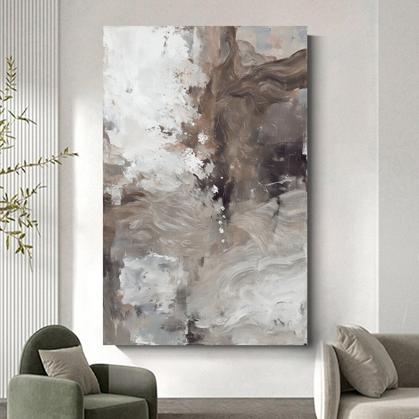 Modern abstract wall art, hand-painted oil painting