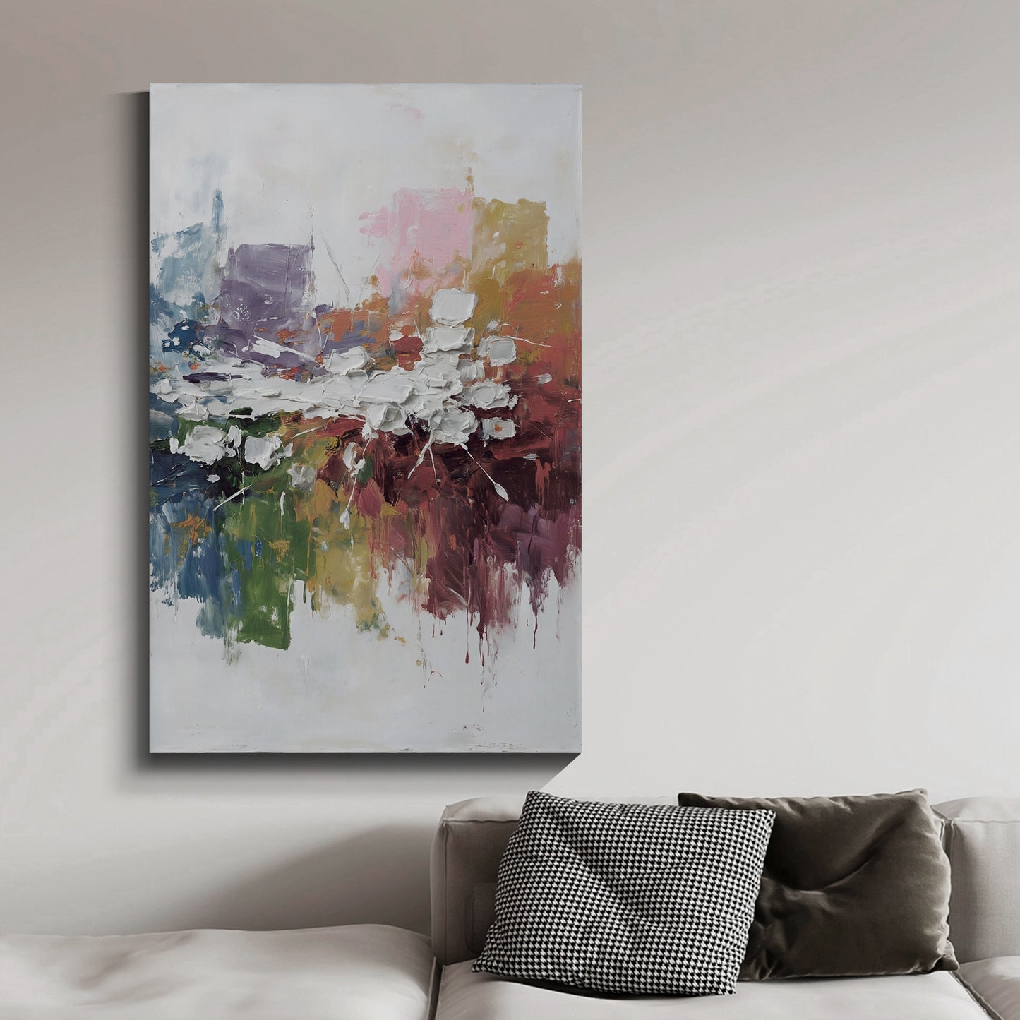 Modern abstract wall art, hand-painted oil painting