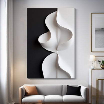 Beige and black Wall Sculptures, 3D Wood Wall Art, Minimalist Wall Hanging Home Decor