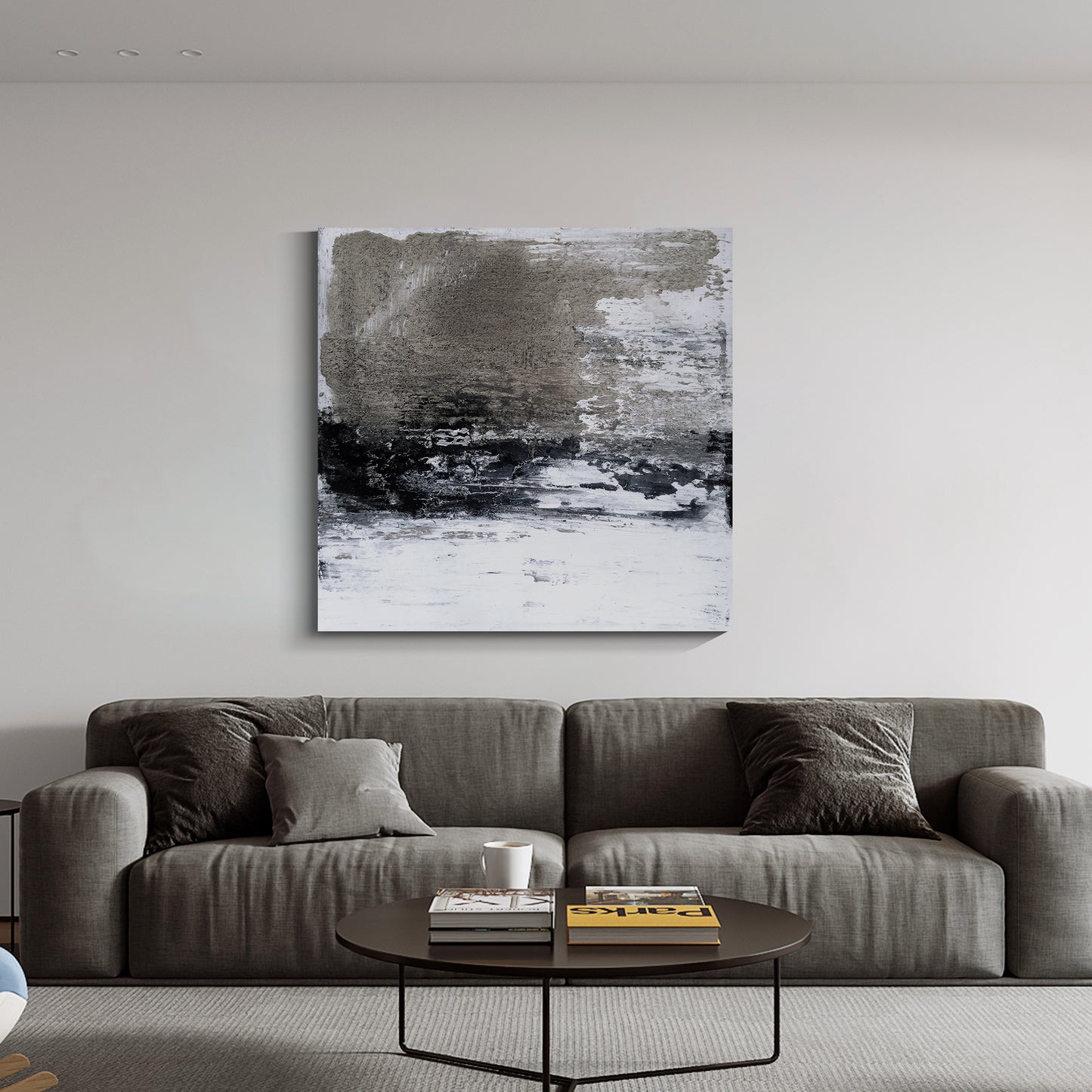 Wabi Sabi minimalist hand-painted oil painting