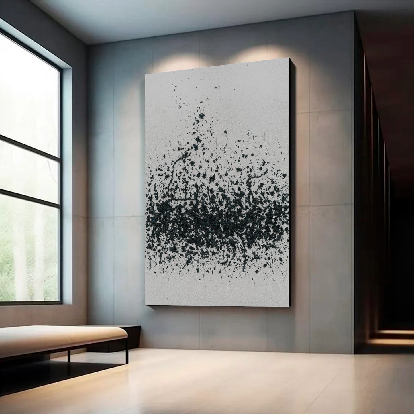 Modern simple and abstract wall art, hand-painted oil painting