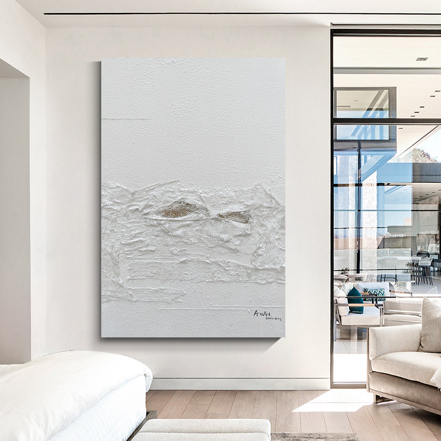 Modern abstract wall art, hand-painted oil painting