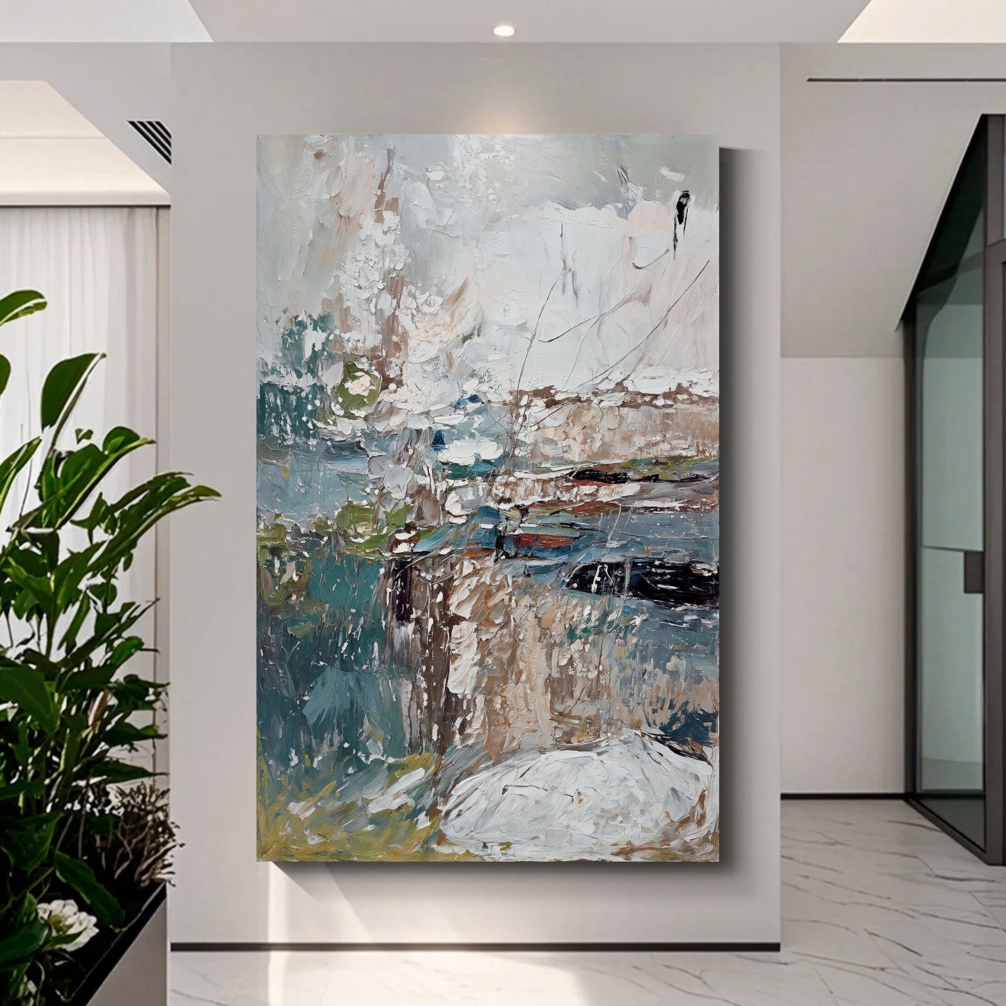 Modern abstract wall art, hand-painted oil painting