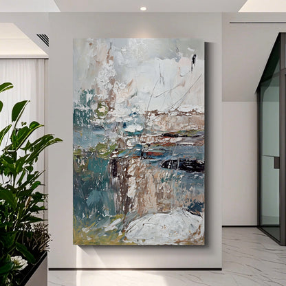 Modern abstract wall art, hand-painted oil painting