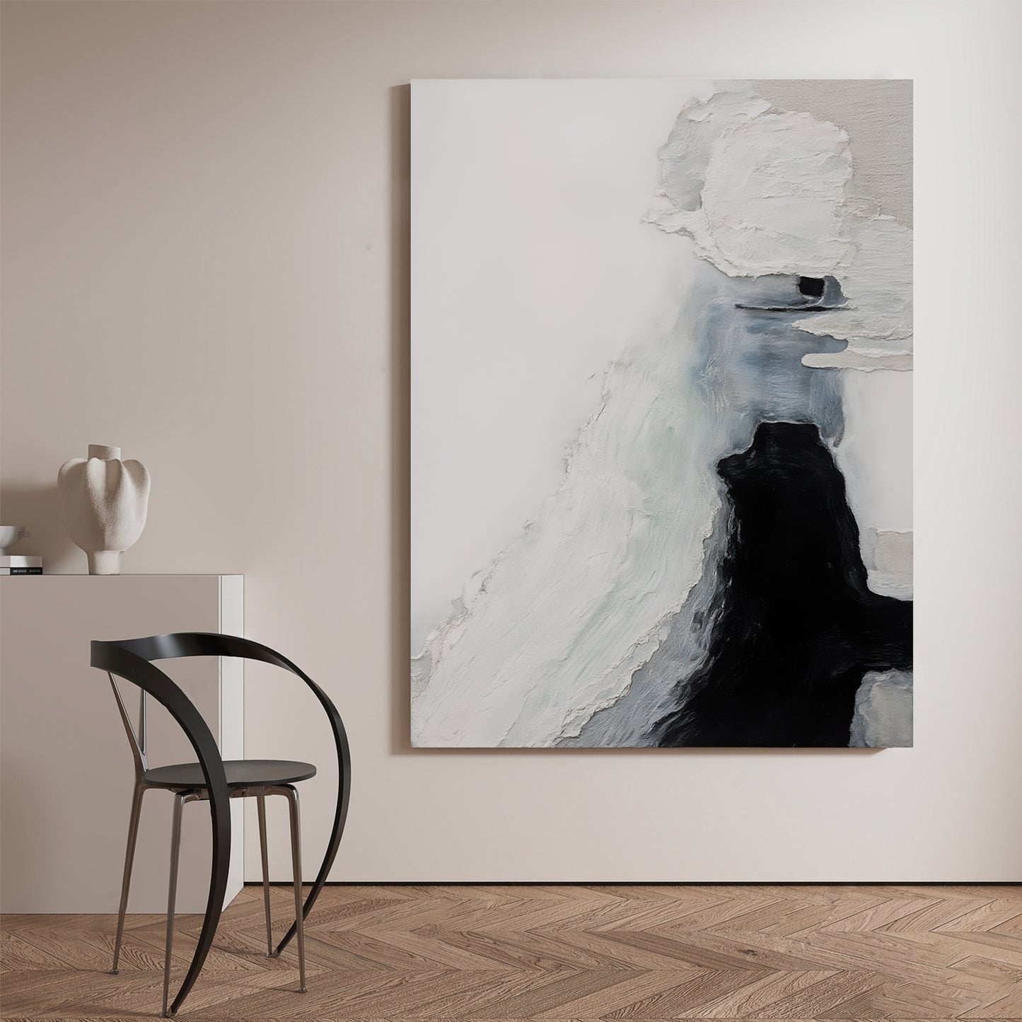 Modern abstract wall art, hand-painted oil painting
