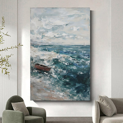 Modern abstract wall art, hand-painted oil painting