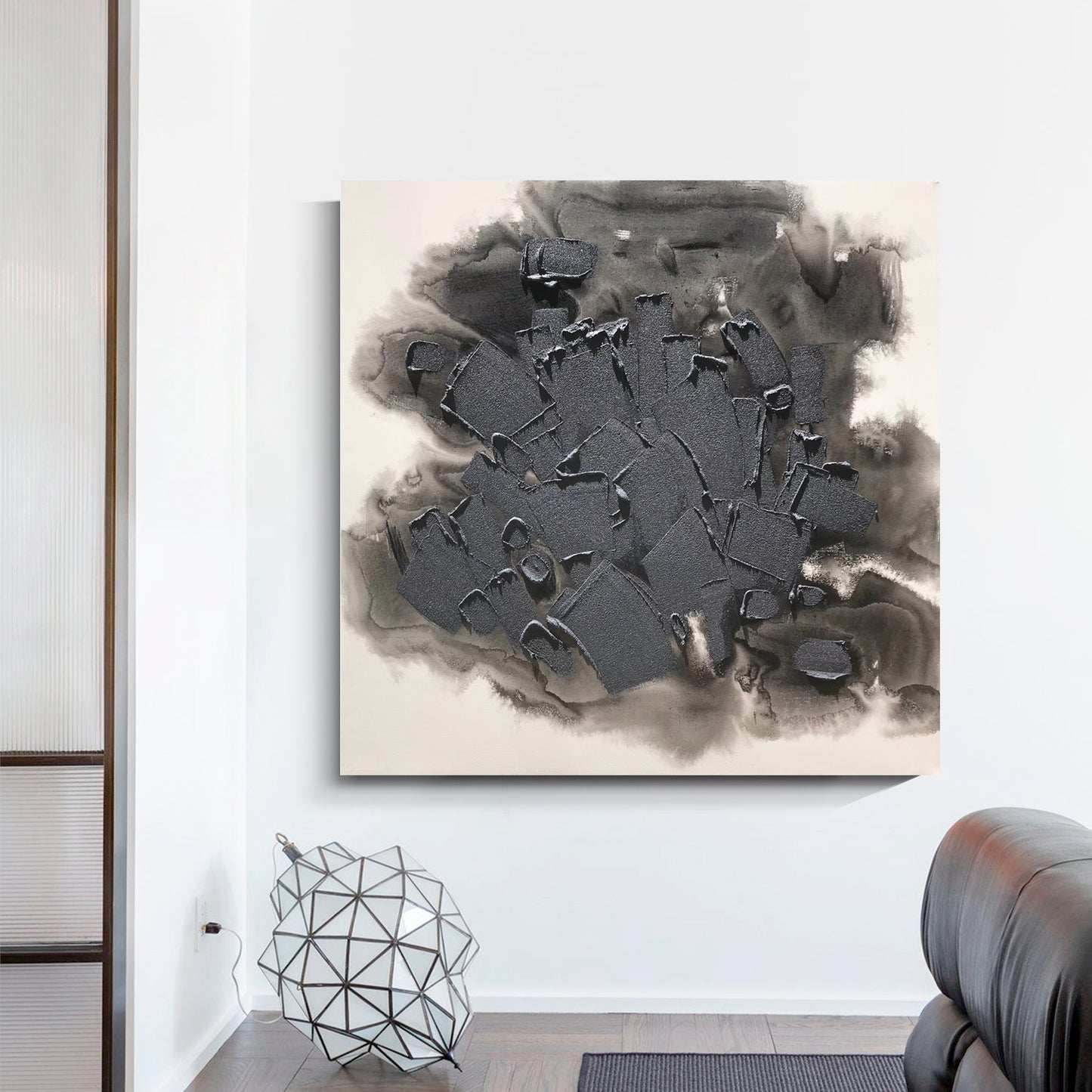 Modern abstract wall art, hand-painted oil painting