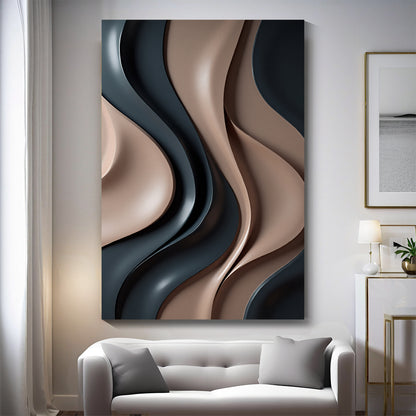 Brown dark green Wall Sculptures, 3D Wood Wall Art, Minimalist Wall Hanging Home Decor