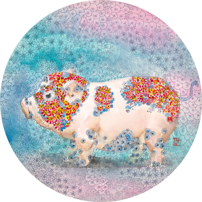"Happy Pig"framed prints