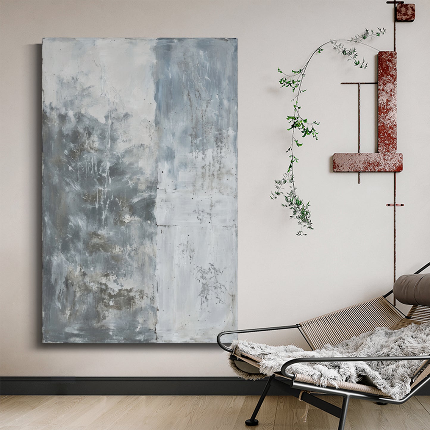 Modern abstract wall art, hand-painted oil painting