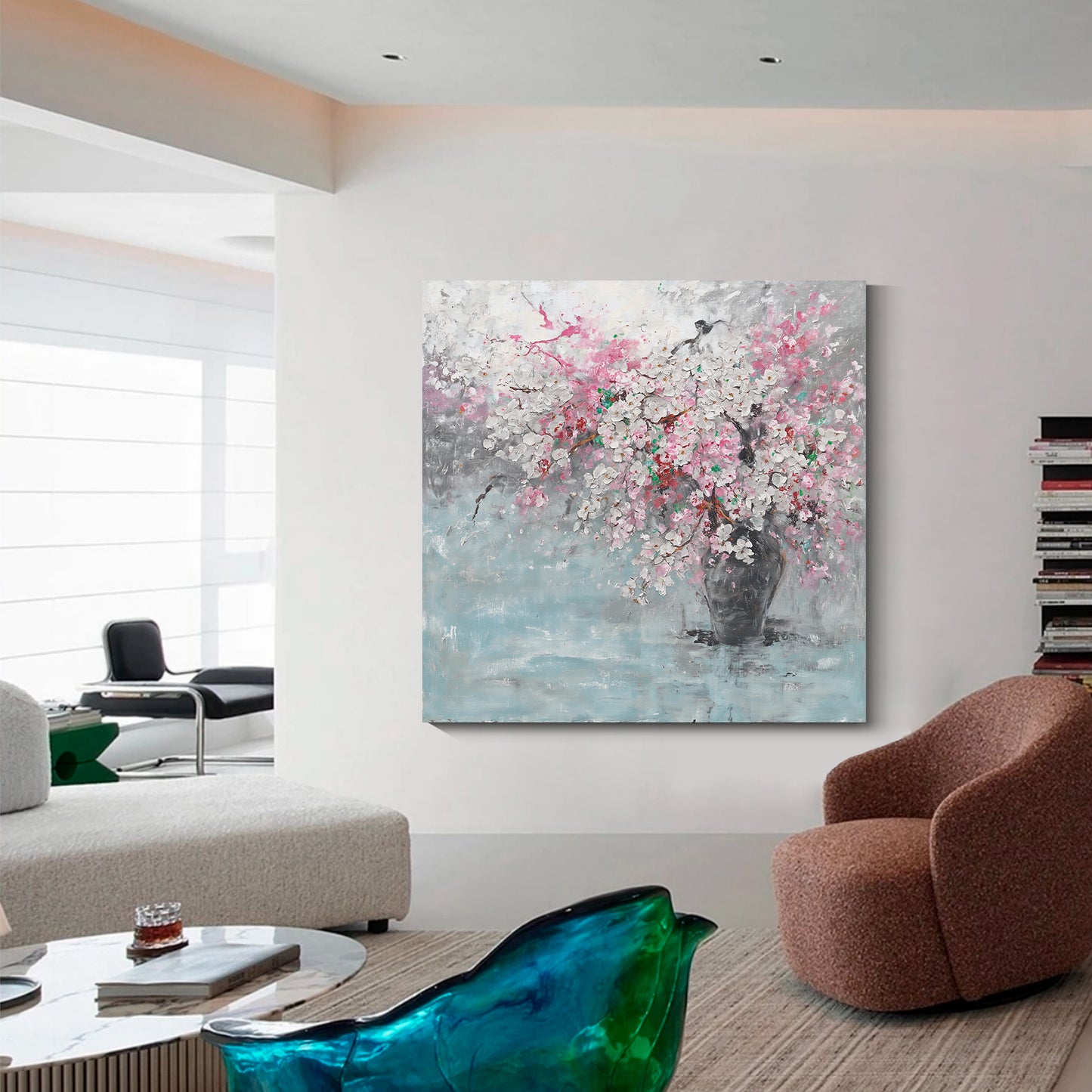 Modern abstract wall art, hand-painted oil painting