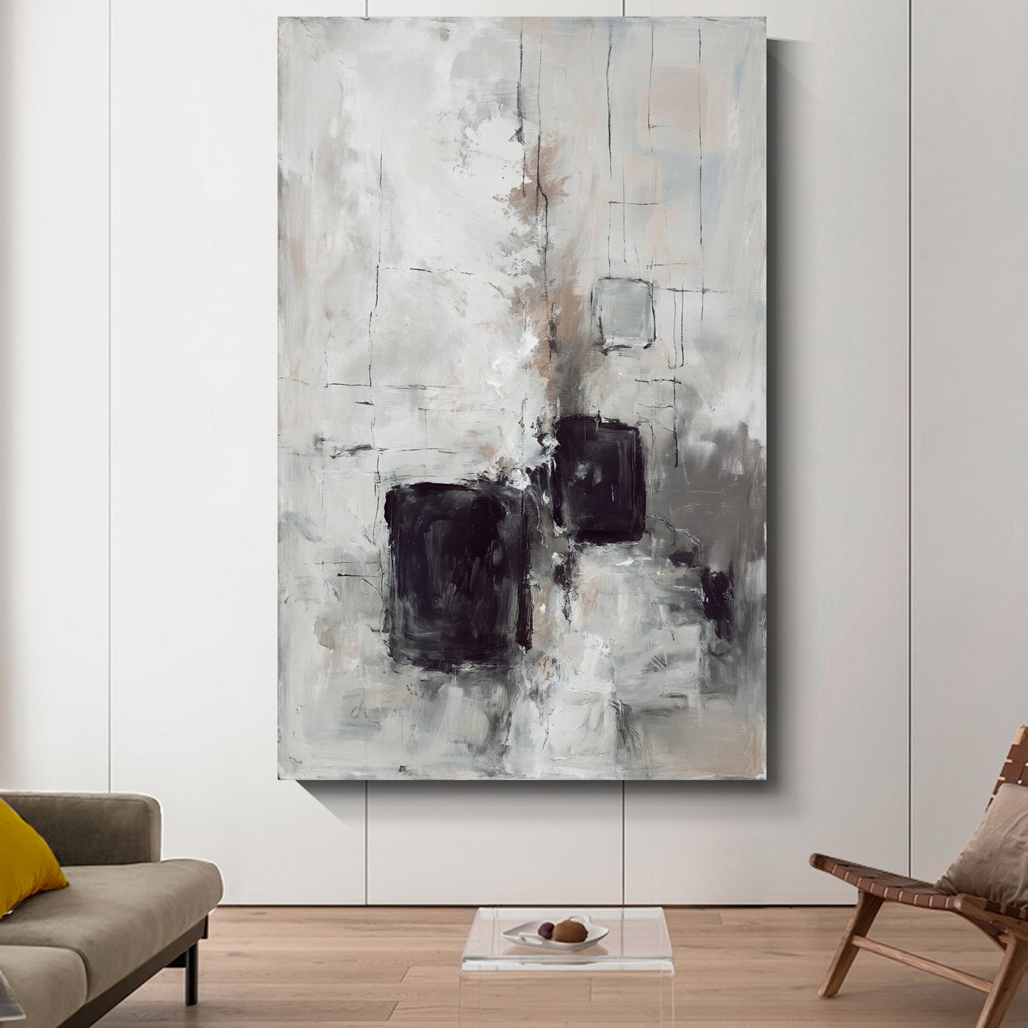 Modern abstract wall art, hand-painted oil painting