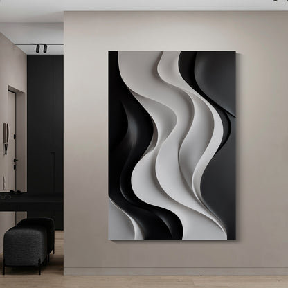 Beige and black Wall Sculptures, 3D Wood Wall Art, Minimalist Wall Hanging Home Decor