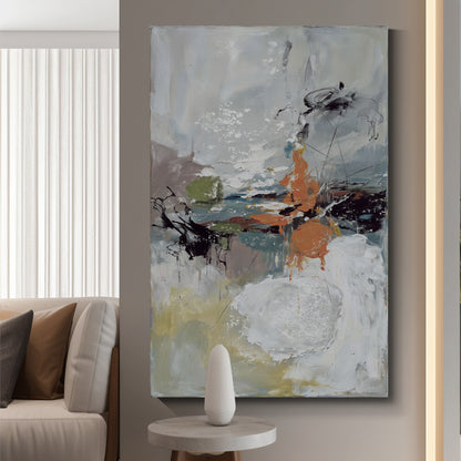 Modern abstract wall art, hand-painted oil painting