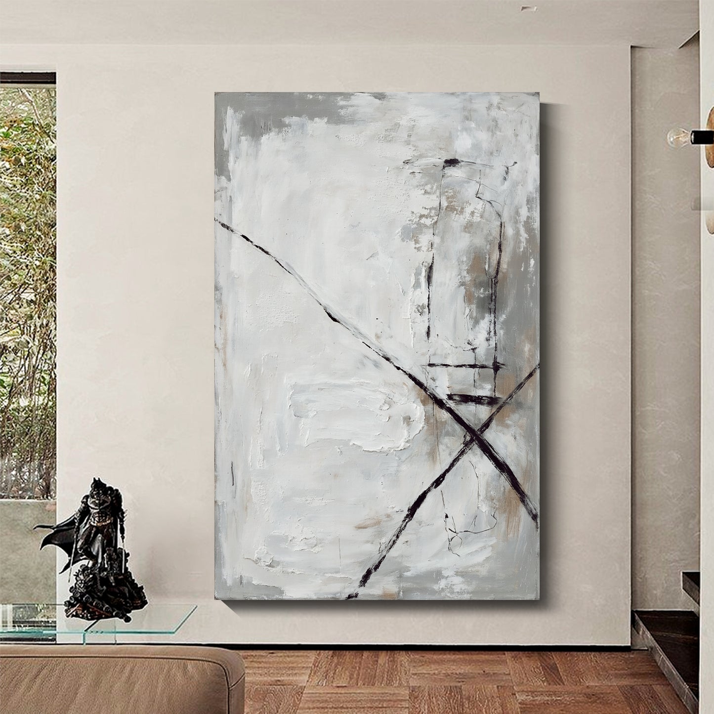 Modern abstract wall art, hand-painted oil painting