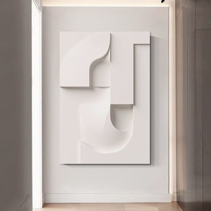 Beige Wall Sculptures, 3D Wood Wall Art, Minimalist Wall Hanging Home Decor