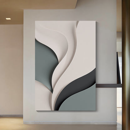 Beige, black, and dark greenWall Sculptures, 3D Wood Wall Art, Minimalist Wall Hanging Home Decor