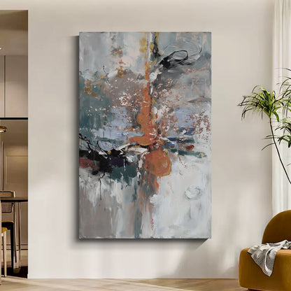 Modern abstract wall art, hand-painted oil painting