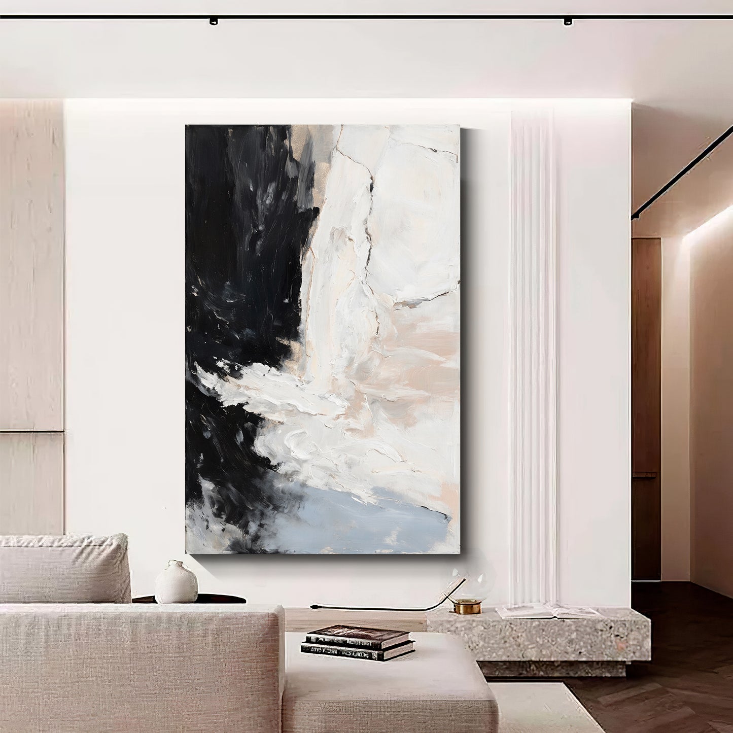 Modern abstract wall art, hand-painted oil painting