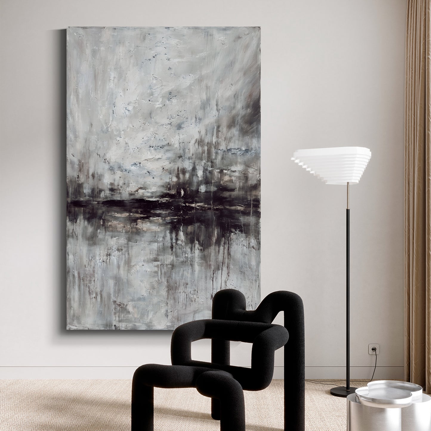 Modern abstract wall art, hand-painted oil painting