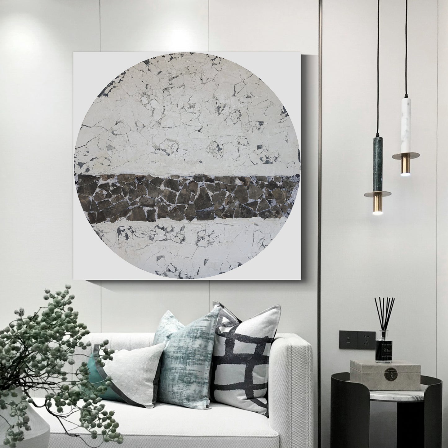 Modern abstract wall art, hand-painted oil painting