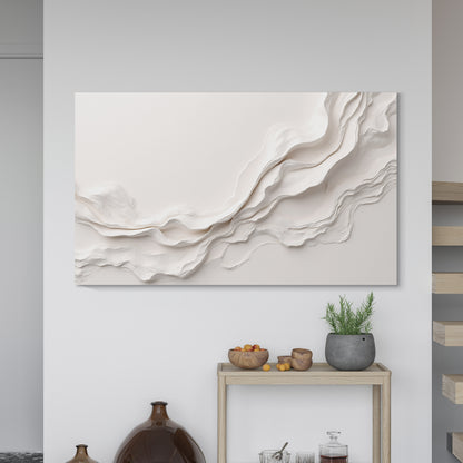 Beige Wall Sculptures, 3D Wood Wall Art, Minimalist Wall Hanging Home Decor