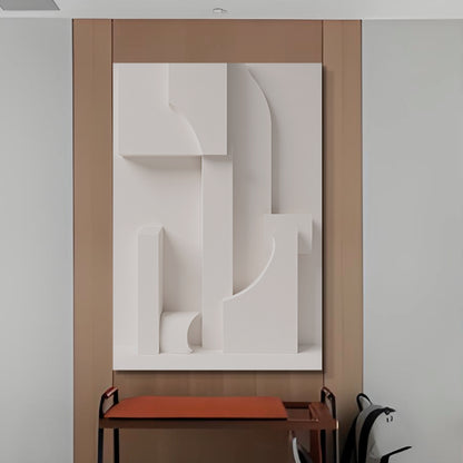 Beige Wall Sculptures, 3D Wood Wall Art, Minimalist Wall Hanging Home Decor