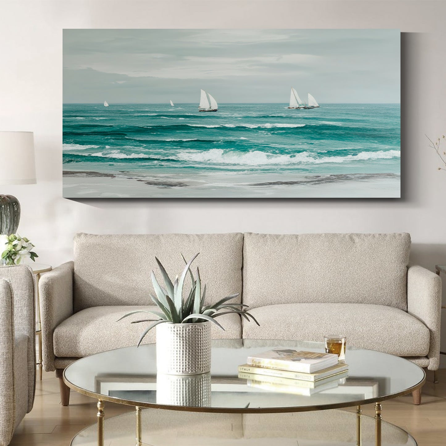 Banner modern abstract wall art, hand-painted oil painting