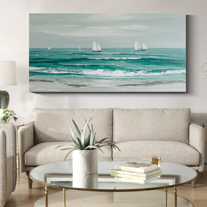 Banner modern abstract wall art, hand-painted oil painting