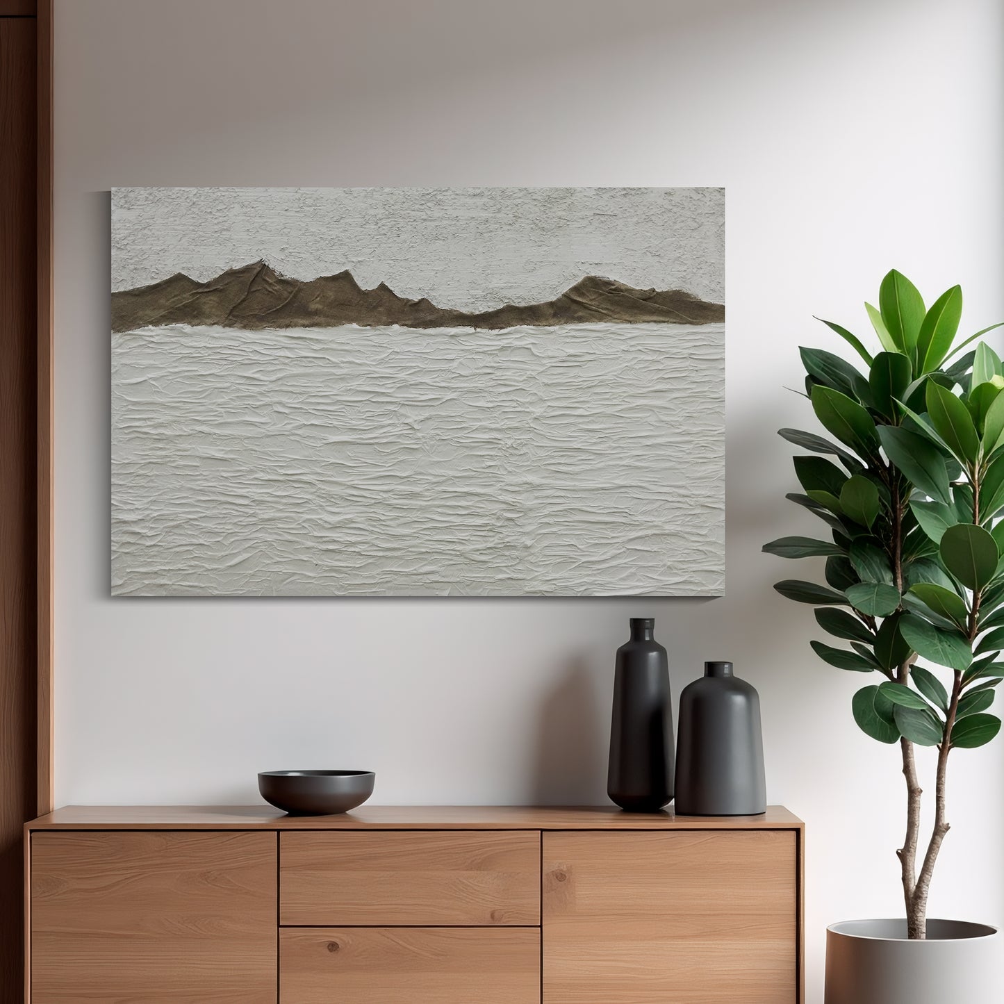 Banner modern abstract wall art, hand-painted oil painting