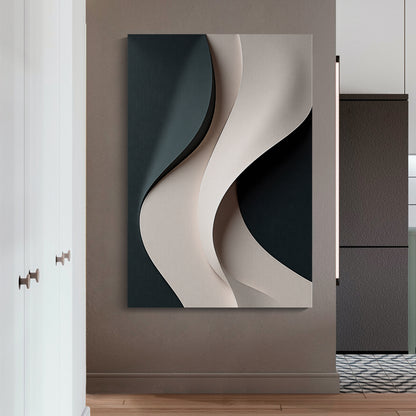 Beige, black, and dark greenWall Sculptures, 3D Wood Wall Art, Minimalist Wall Hanging Home Decor