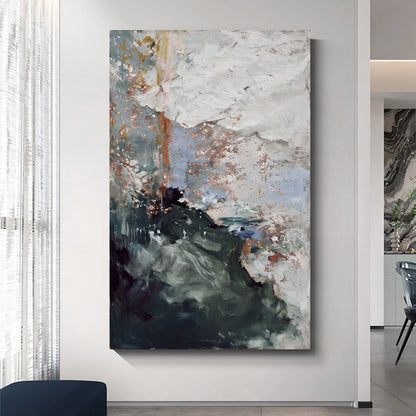Modern abstract wall art, hand-painted oil painting