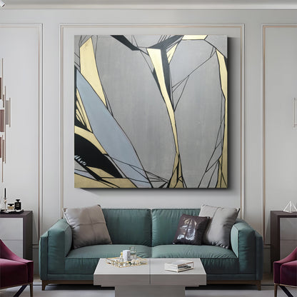 Modern abstract wall art, hand-painted oil painting