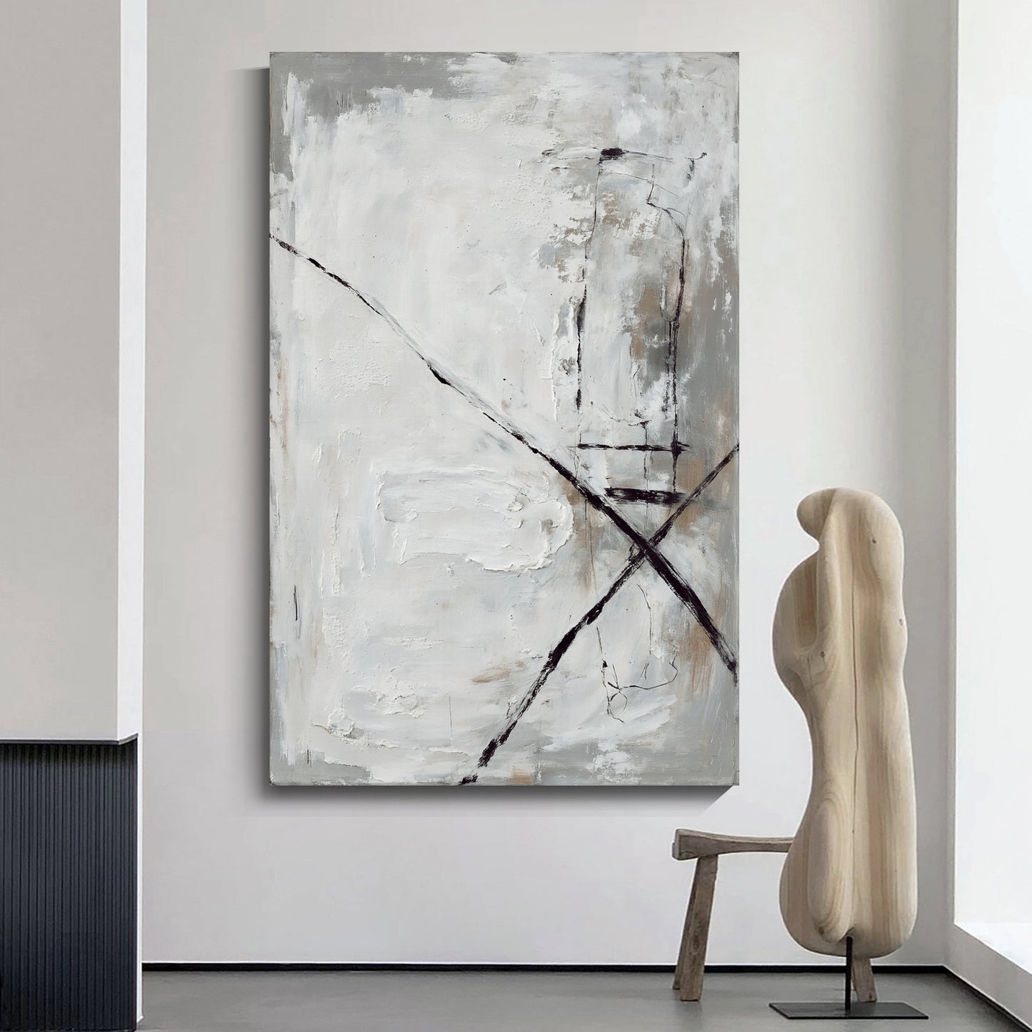 Modern abstract wall art, hand-painted oil painting
